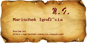Marischek Ignácia névjegykártya